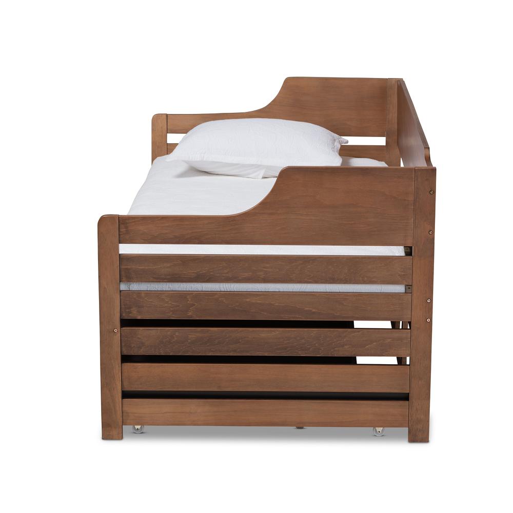 Brown Finished Expandable Twin Size to King Size Daybed with Storage Drawer. Picture 16