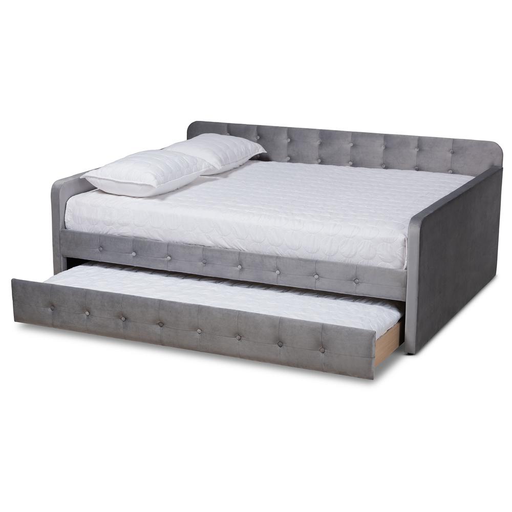Button Tufted Full Size Daybed with Trundle. Picture 13