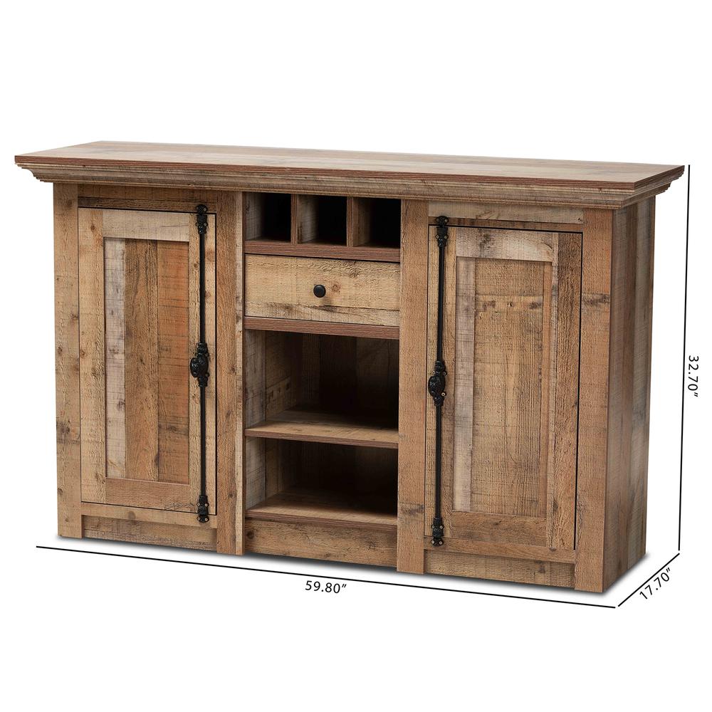 Farmhouse Rustic Finished Wood 2-Door Dining Room Sideboard Buffet. Picture 18