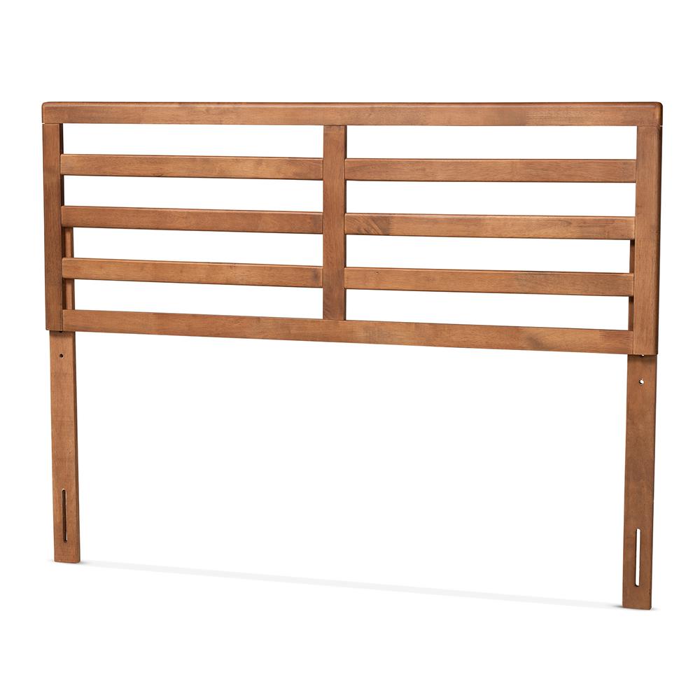 Akemi Modern and Contemporary Ash Walnut Finished Wood Full Size Headboard. Picture 8