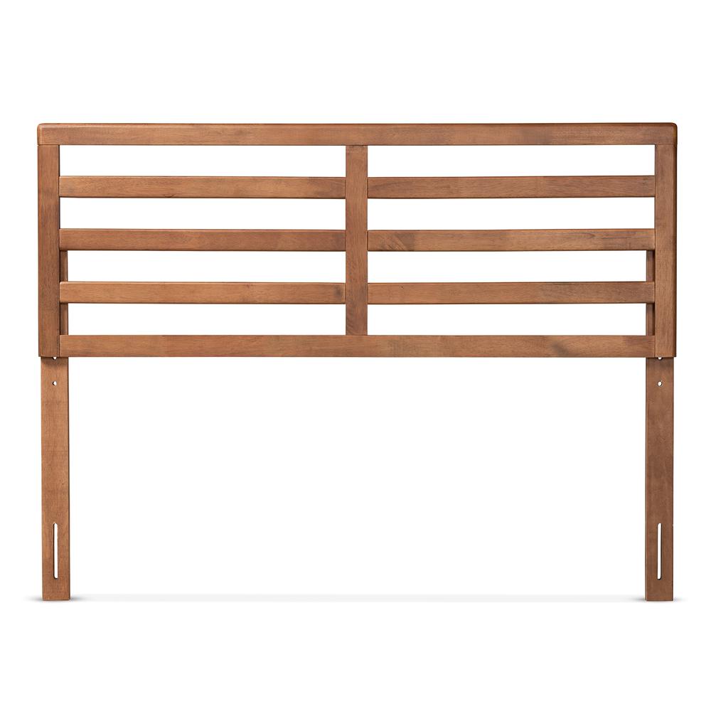 Akemi Modern and Contemporary Ash Walnut Finished Wood Full Size Headboard. Picture 9