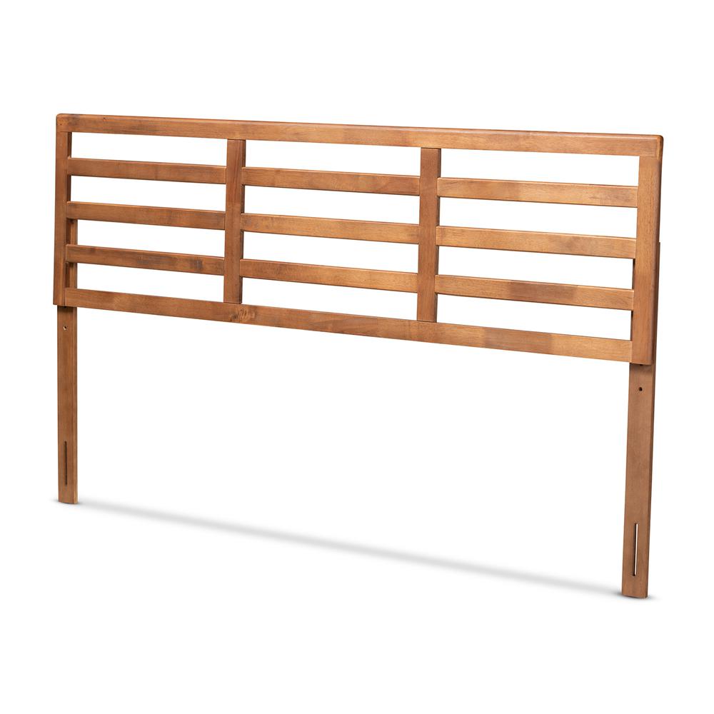 Akemi Modern and Contemporary Ash Walnut Finished Wood King Size Headboard. Picture 7