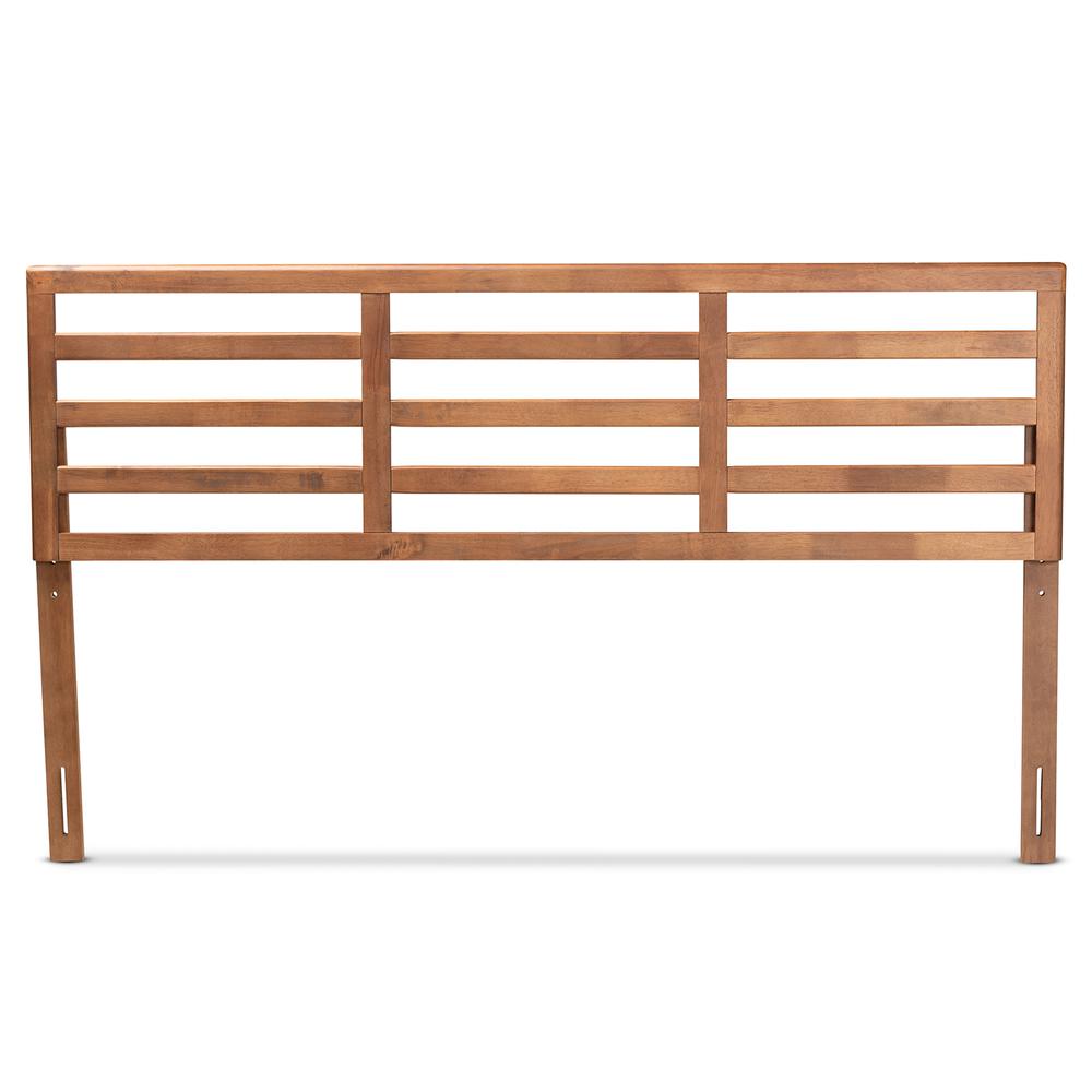Akemi Modern and Contemporary Ash Walnut Finished Wood King Size Headboard. Picture 8