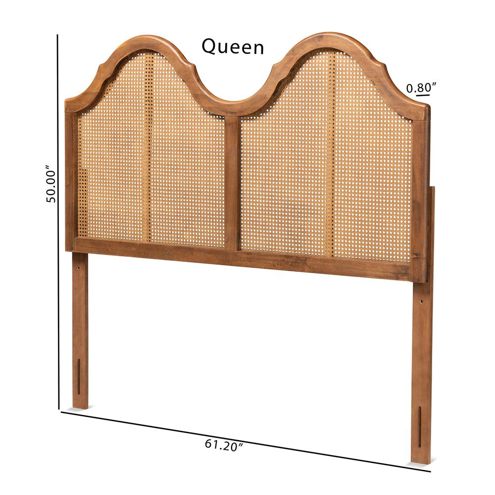 Synthetic Rattan Full Size Arched Headboard. Picture 14