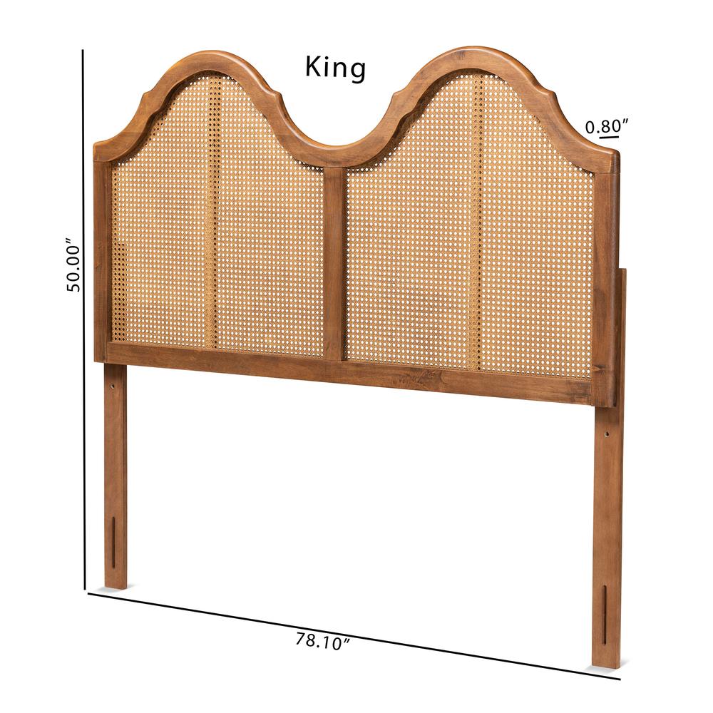Synthetic Rattan Full Size Arched Headboard. Picture 15