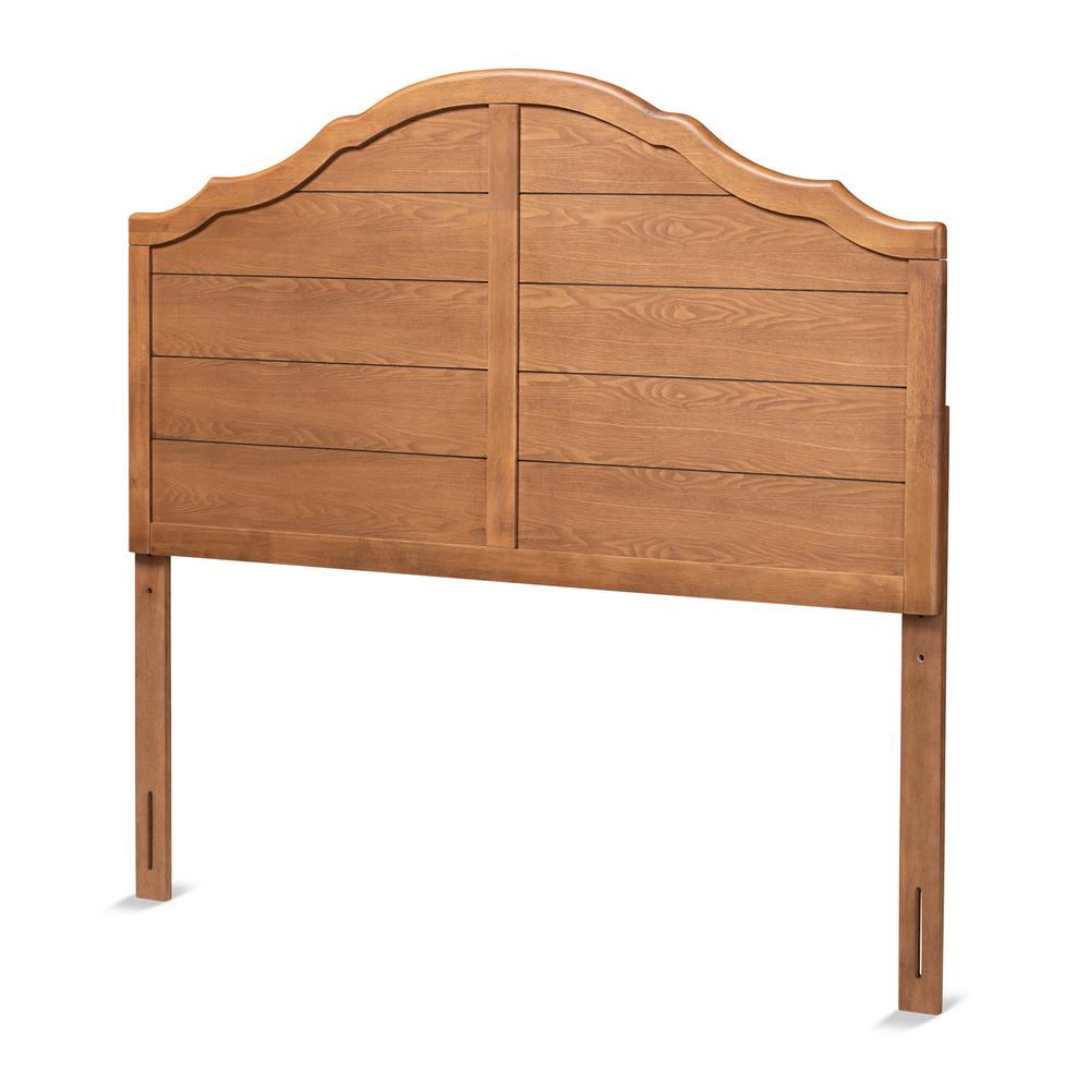 Clive Vintage Traditional Farmhouse Ash Walnut Finished Wood Full Size Headboard. Picture 9