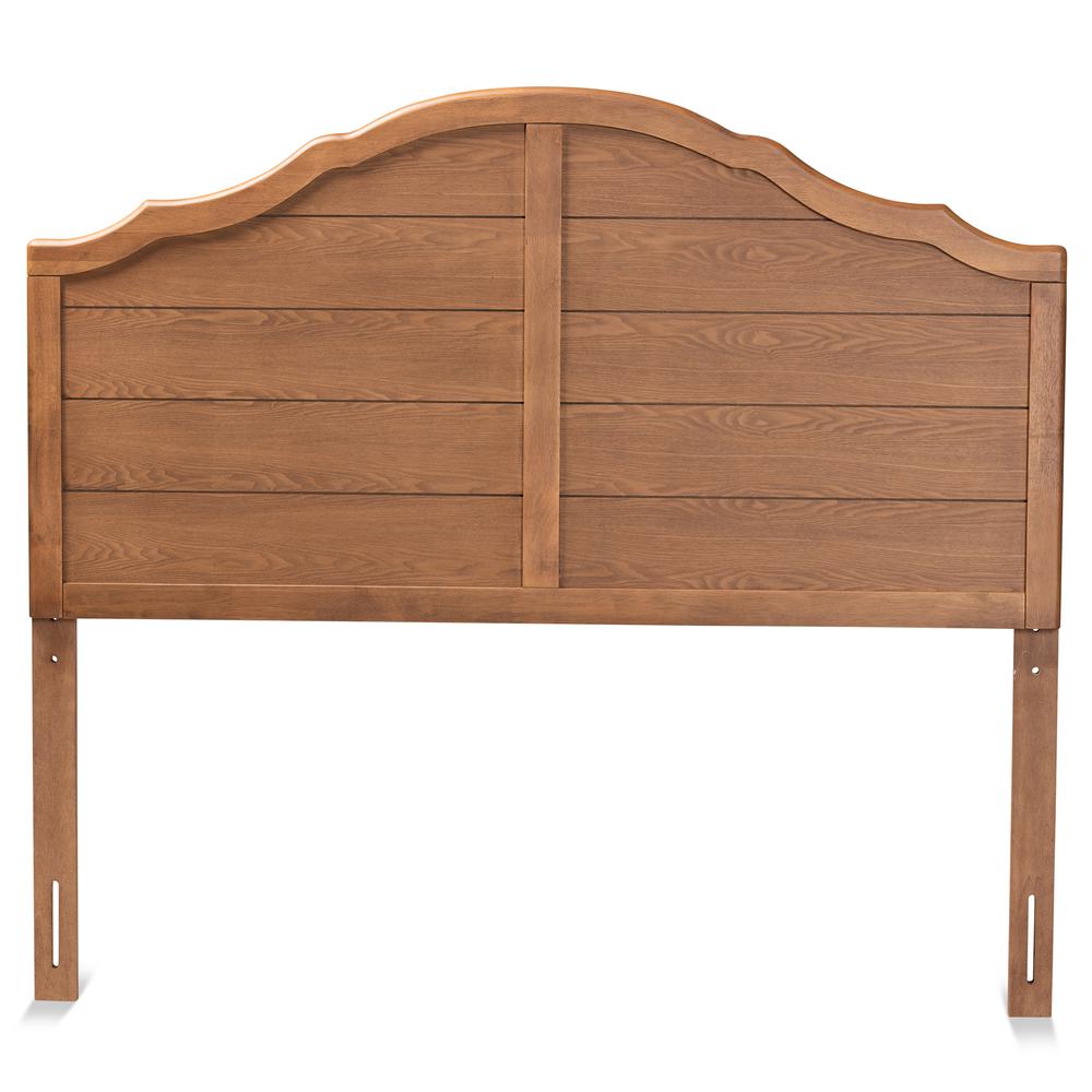 Clive Vintage Traditional Farmhouse Ash Walnut Finished Wood Full Size Headboard. Picture 10