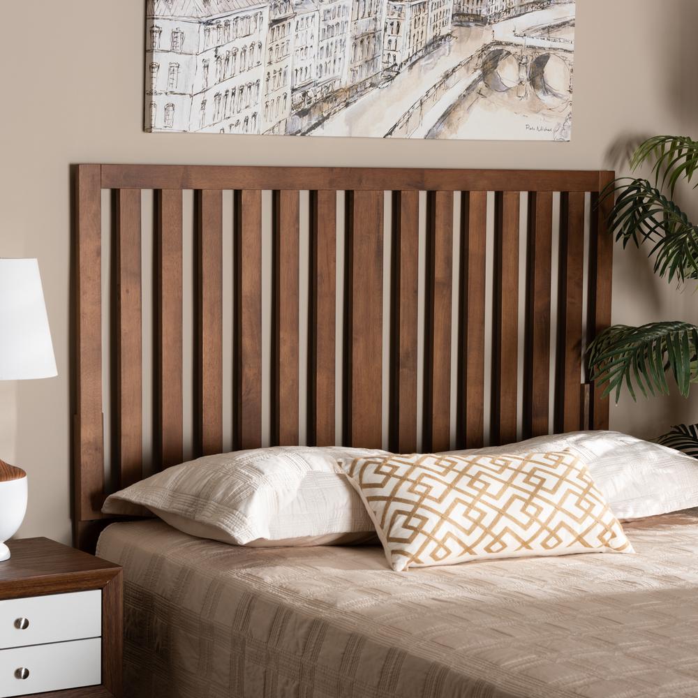 Oren Modern and Transitional Ash Walnut Finished Wood Full Size Headboard. Picture 11