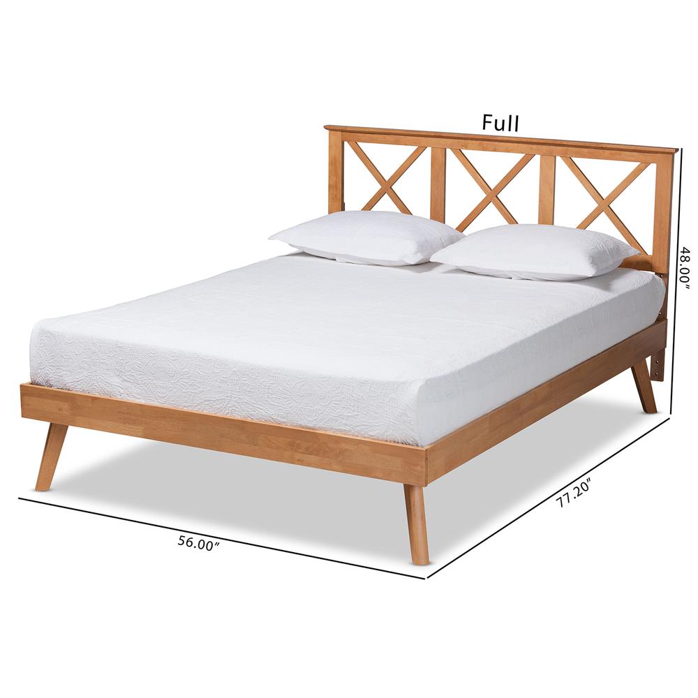 Galvin Modern and Contemporary Brown Finished Wood Full Size Platform Bed. Picture 17
