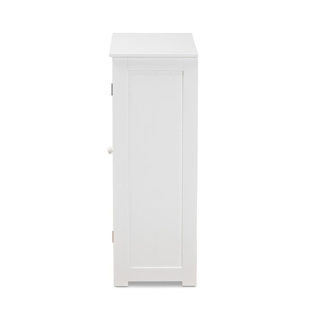White Finished Wood 4-Drawer Bathroom Storage Cabinet. Picture 14
