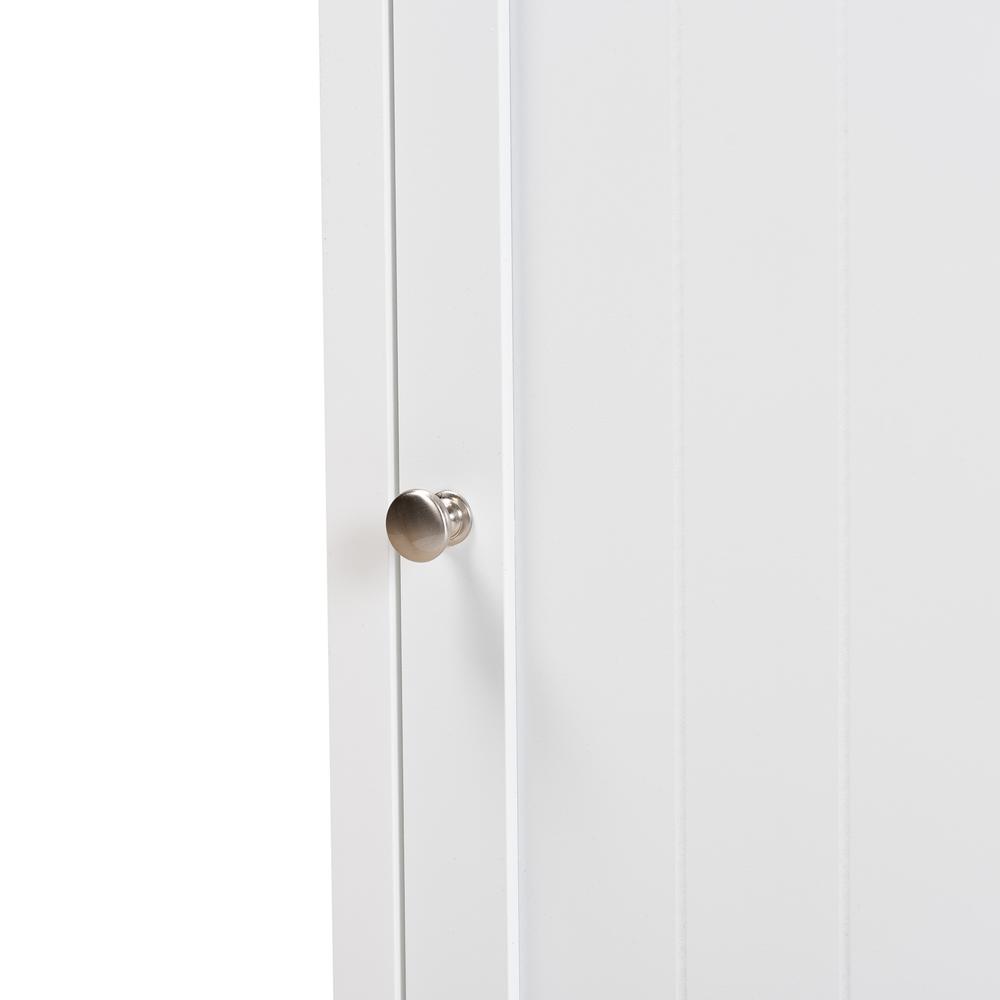 Beltran Modern and Contemporary White Finished Wood Bathroom Storage Cabinet. Picture 15