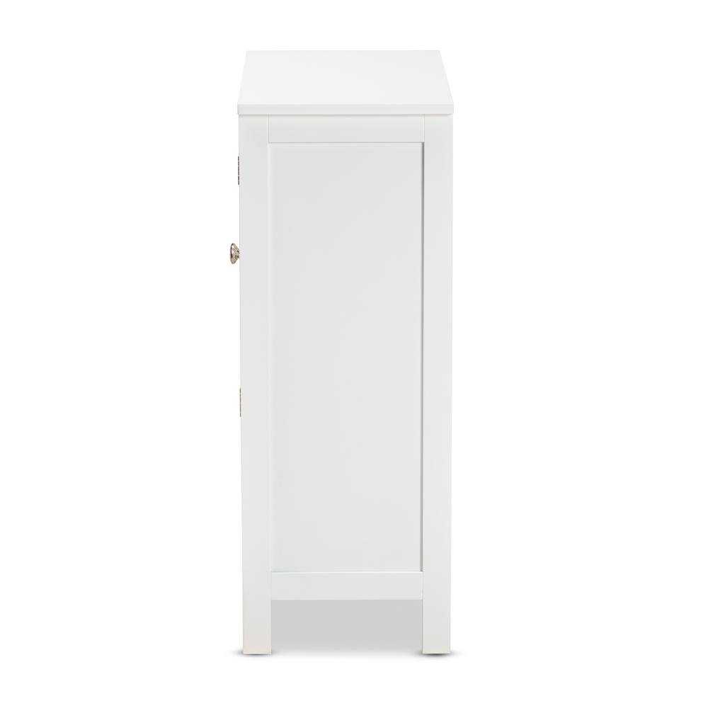 White Finished Wood 2-Door Bathroom Storage Cabinet. Picture 14