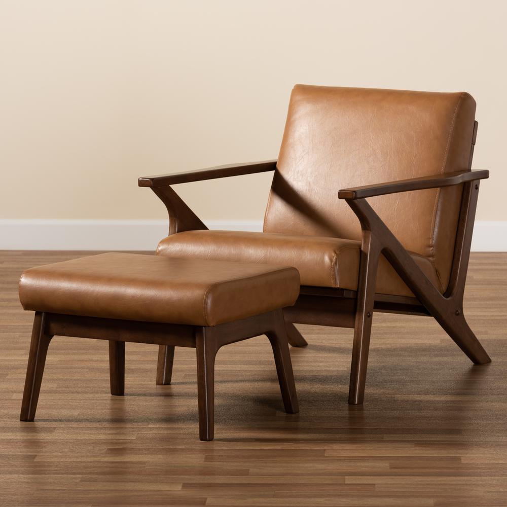 Leather Effect 2-Piece Lounge chair and Ottoman Set. Picture 15