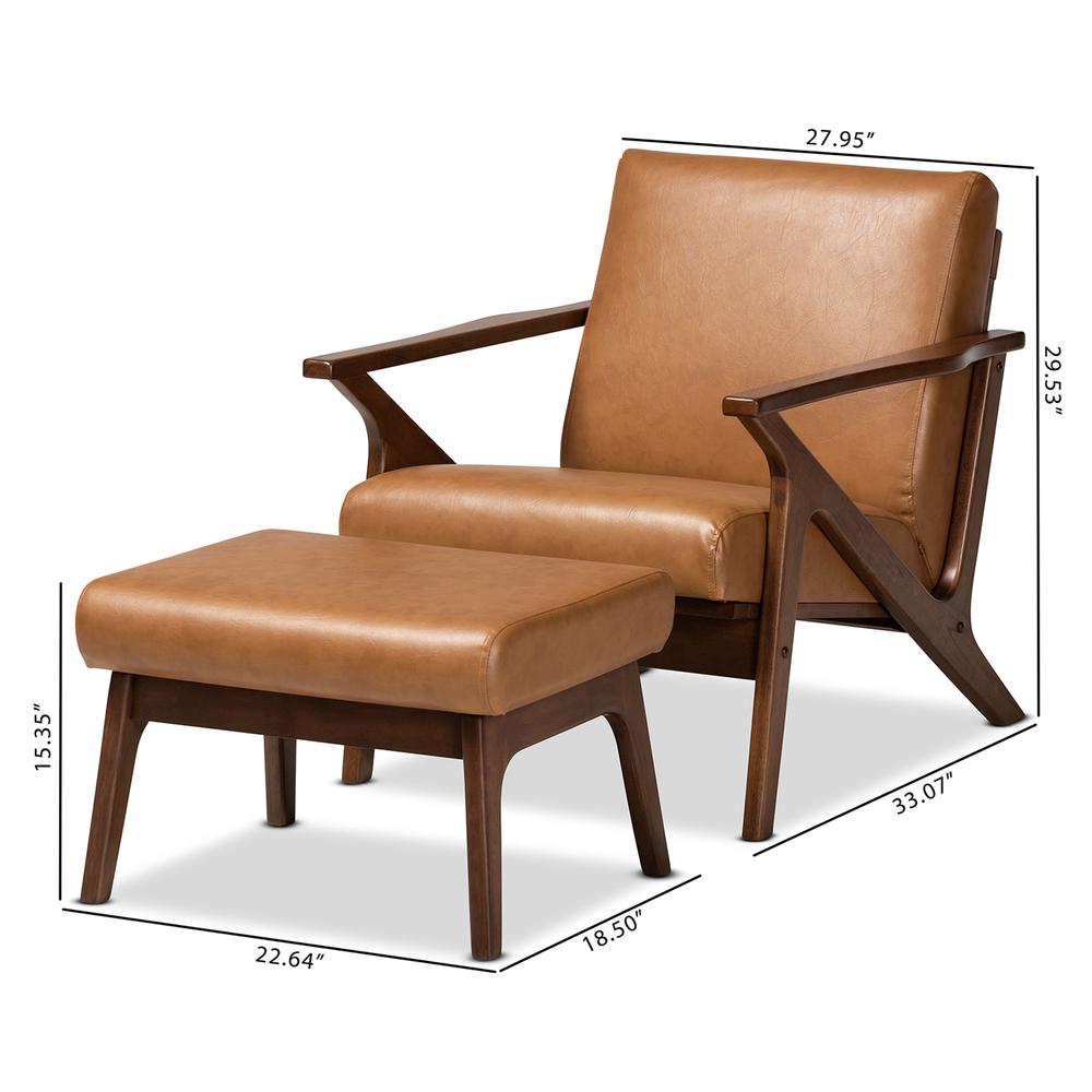 Leather Effect 2-Piece Lounge chair and Ottoman Set. Picture 16