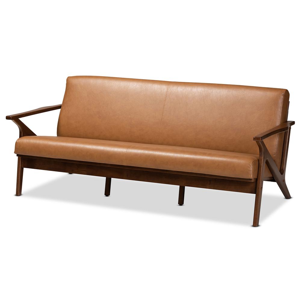 Leather Effect Sofa. Picture 10