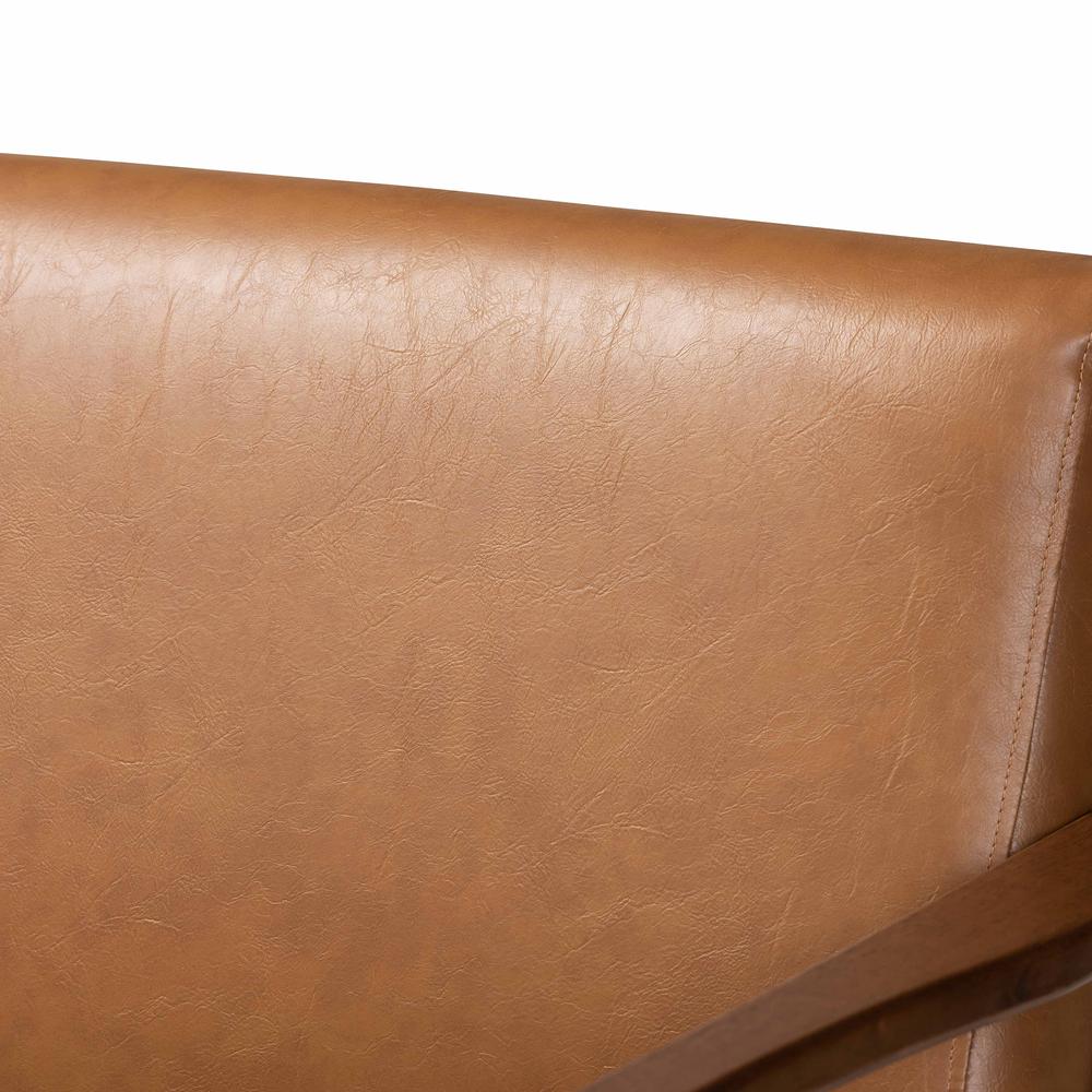 Leather Effect Sofa. Picture 14