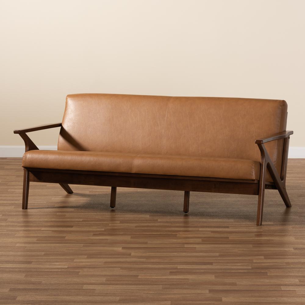 Leather Effect Sofa. Picture 17