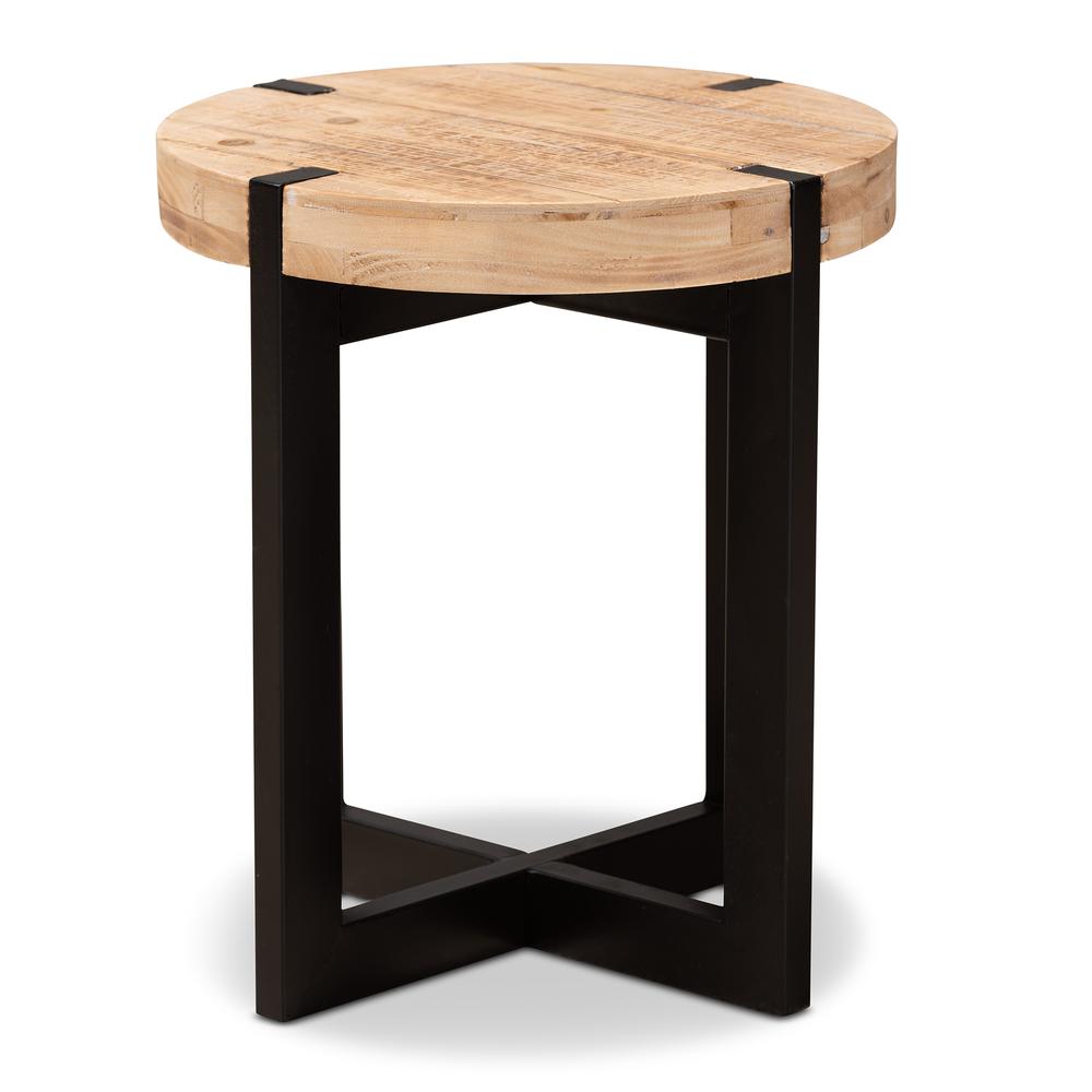 Black Finished Metal End Table. Picture 8