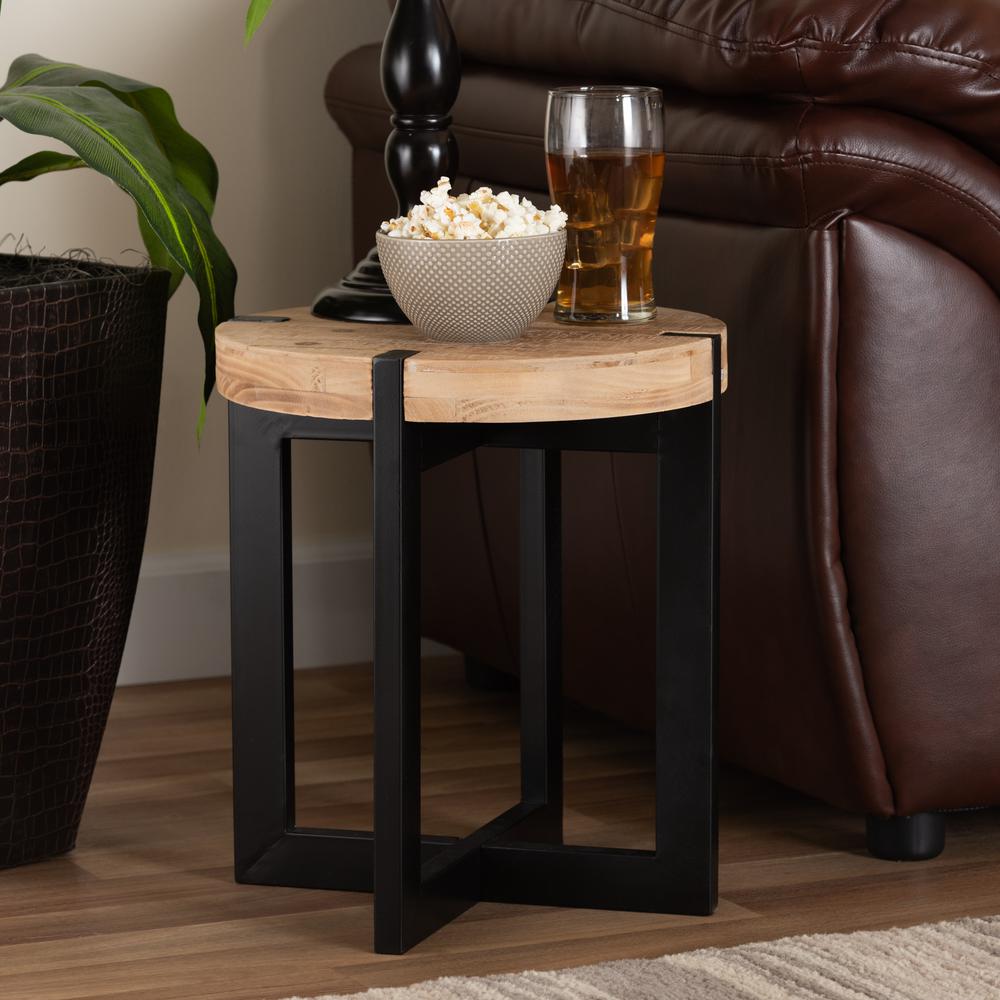 Black Finished Metal End Table. Picture 10
