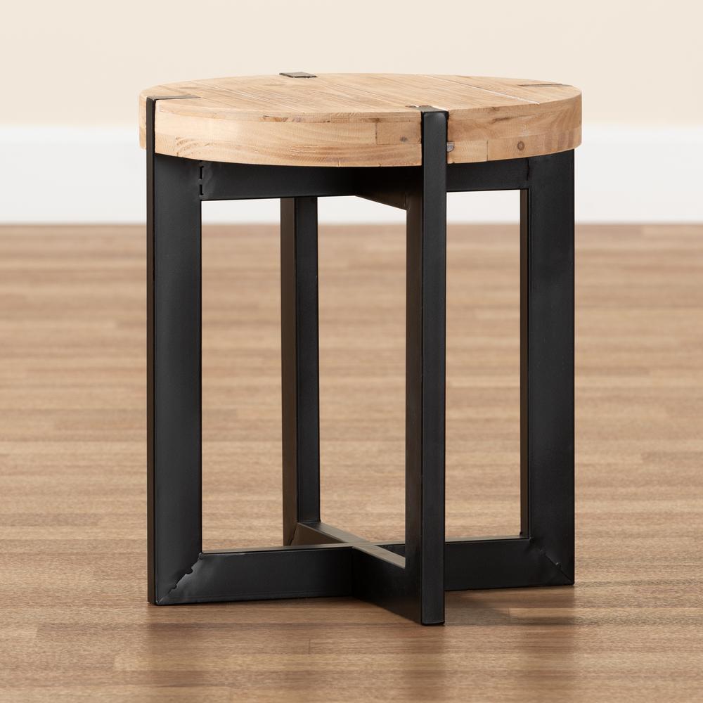 Black Finished Metal End Table. Picture 11