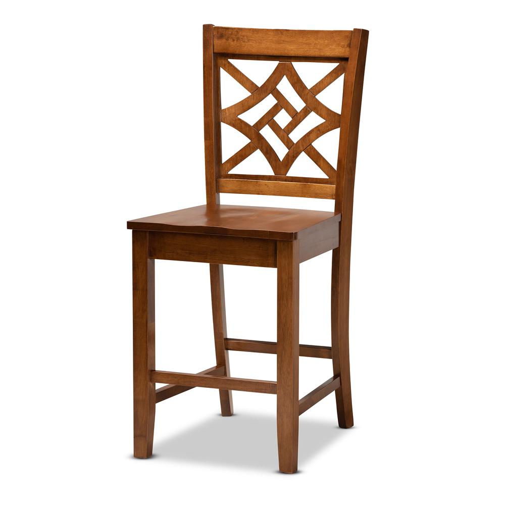 Nicolette Modern and Contemporary Walnut Brown Finished Wood 5-Piece Pub Set. Picture 11