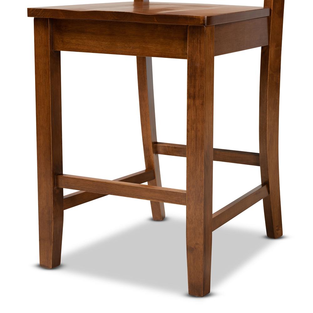 Nicolette Modern and Contemporary Walnut Brown Finished Wood 5-Piece Pub Set. Picture 15