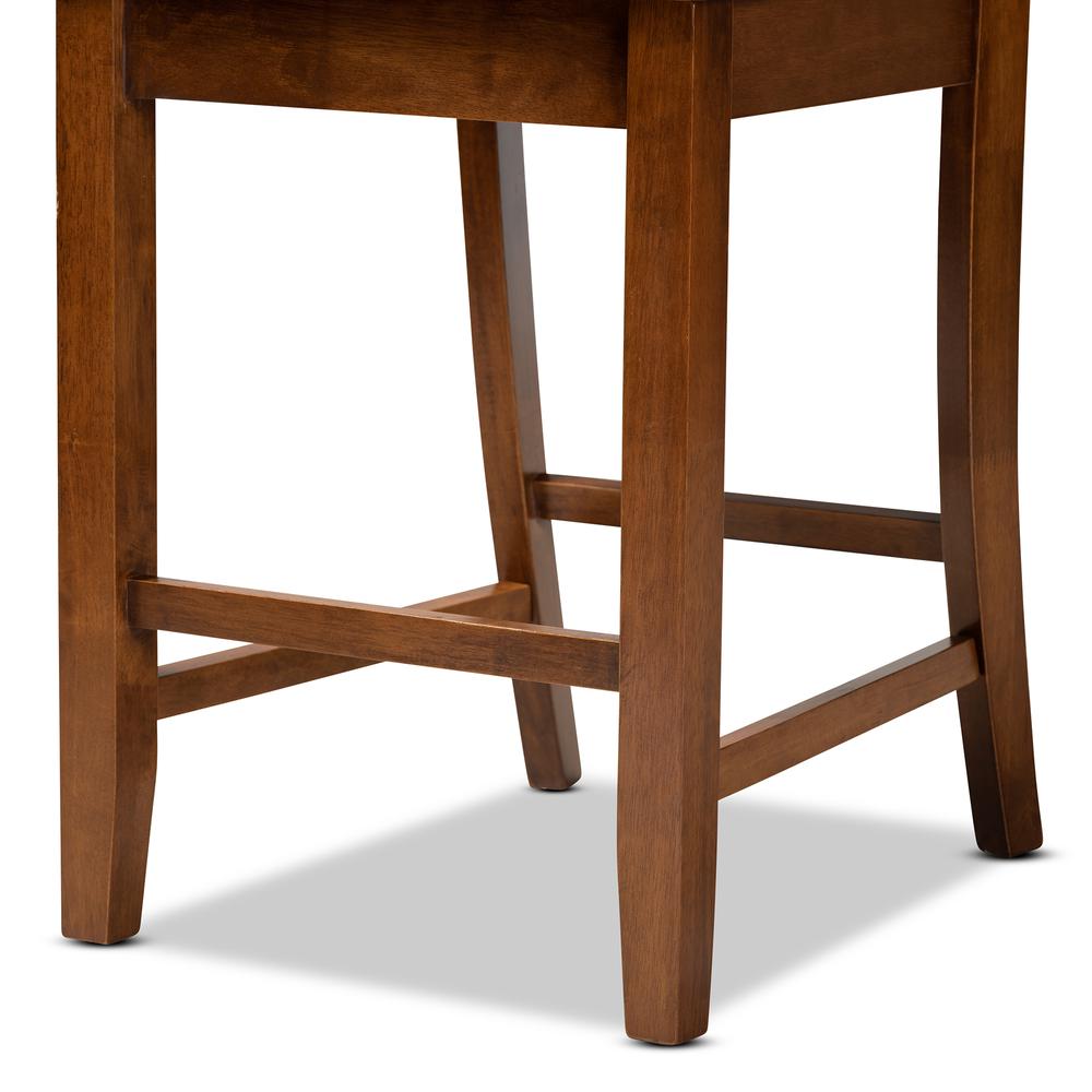 Caron Modern and Contemporary Walnut Brown Finished Wood 5-Piece Pub Set. Picture 15