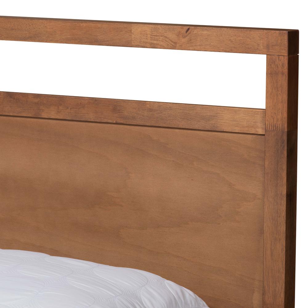 Walnut Brown Finished Wood Full Size 4-Drawer Platform Storage Bed. Picture 21