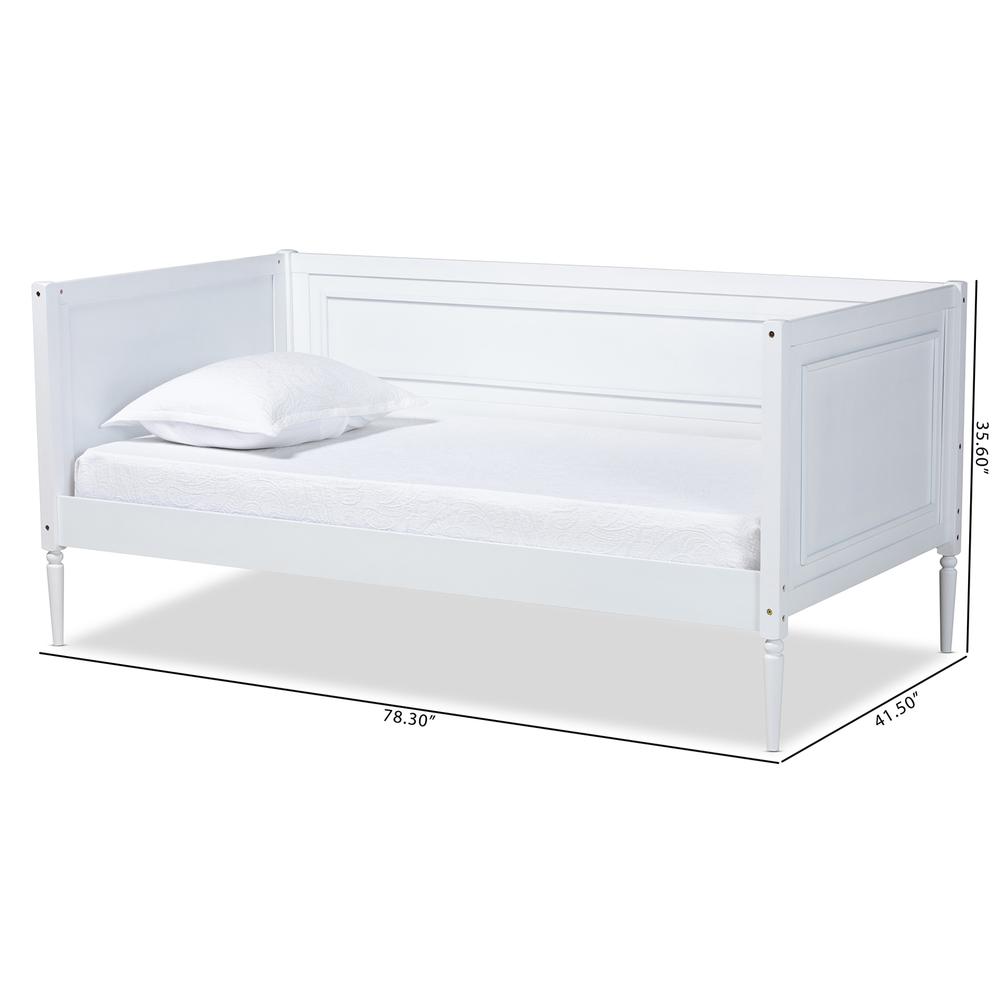 Baxton Studio Daniella Modern and Contemporary White Finished Wood Daybed. Picture 18