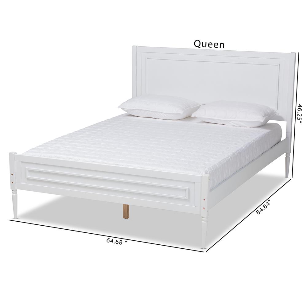 Daniella Modern and Contemporary White Finished Wood Full Size Platform Bed. Picture 20