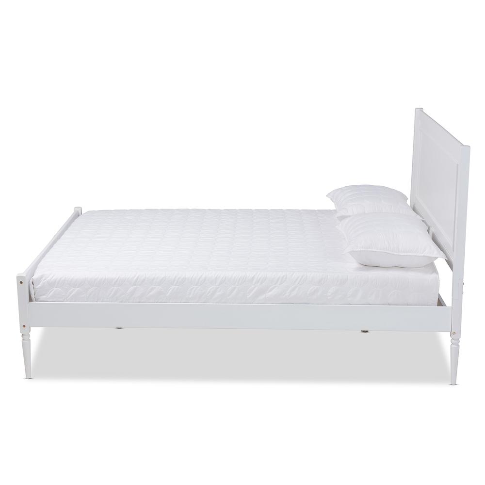 Daniella Modern and Contemporary White Finished Wood Full Size Platform Bed. Picture 12
