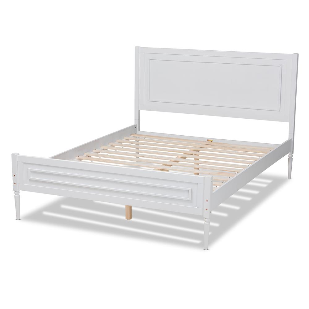Daniella Modern and Contemporary White Finished Wood Full Size Platform Bed. Picture 13