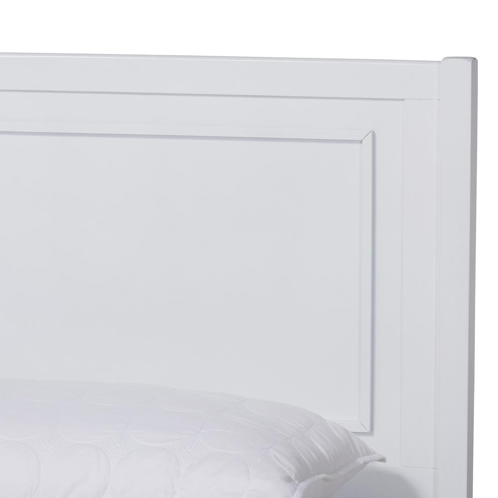 Daniella Modern and Contemporary White Finished Wood Full Size Platform Bed. Picture 14
