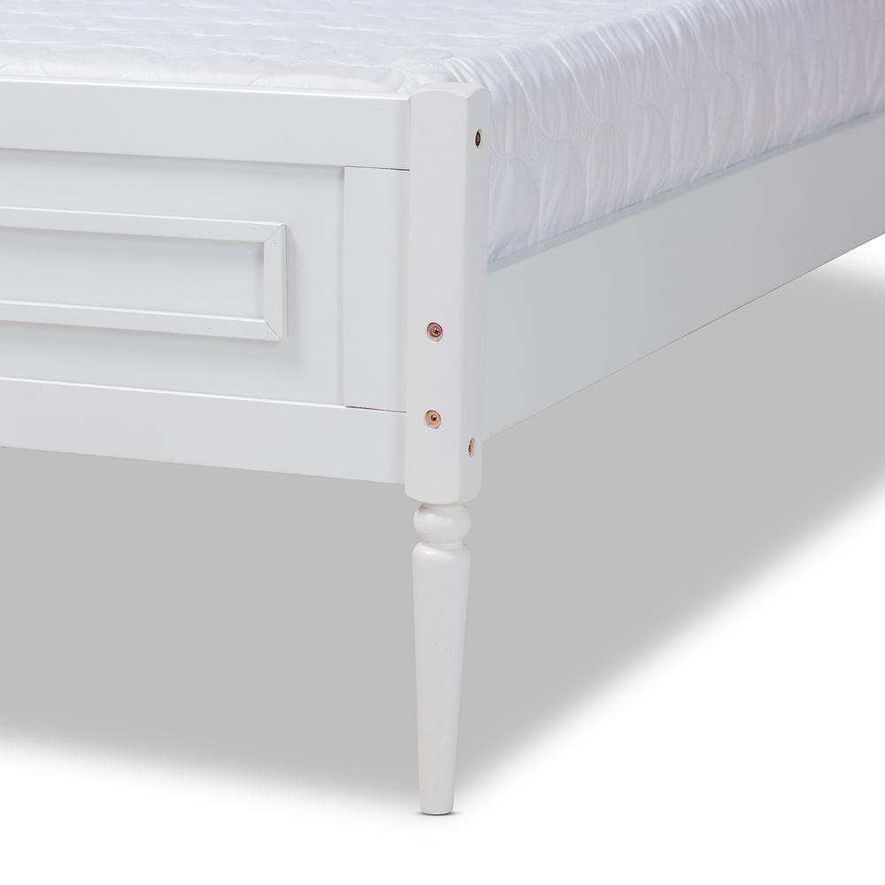 Daniella Modern and Contemporary White Finished Wood Full Size Platform Bed. Picture 15