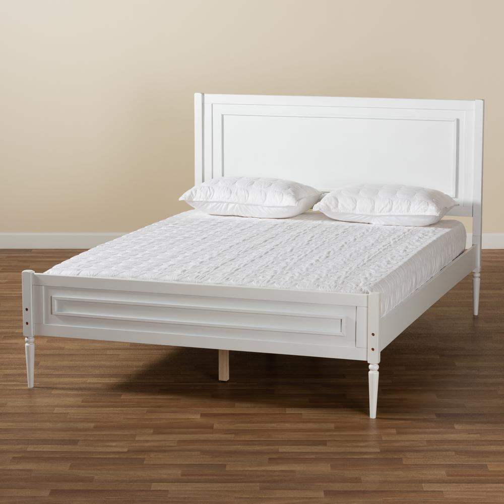 Daniella Modern and Contemporary White Finished Wood Full Size Platform Bed. Picture 18
