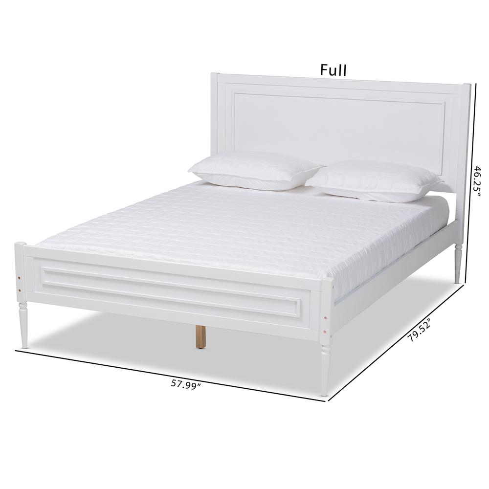Daniella Modern and Contemporary White Finished Wood Full Size Platform Bed. Picture 19