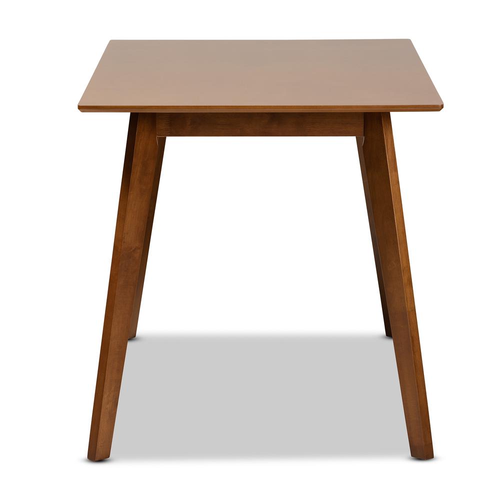 Maila Mid-Century Modern Transitional Walnut Brown Finished Wood Dining Table. Picture 11