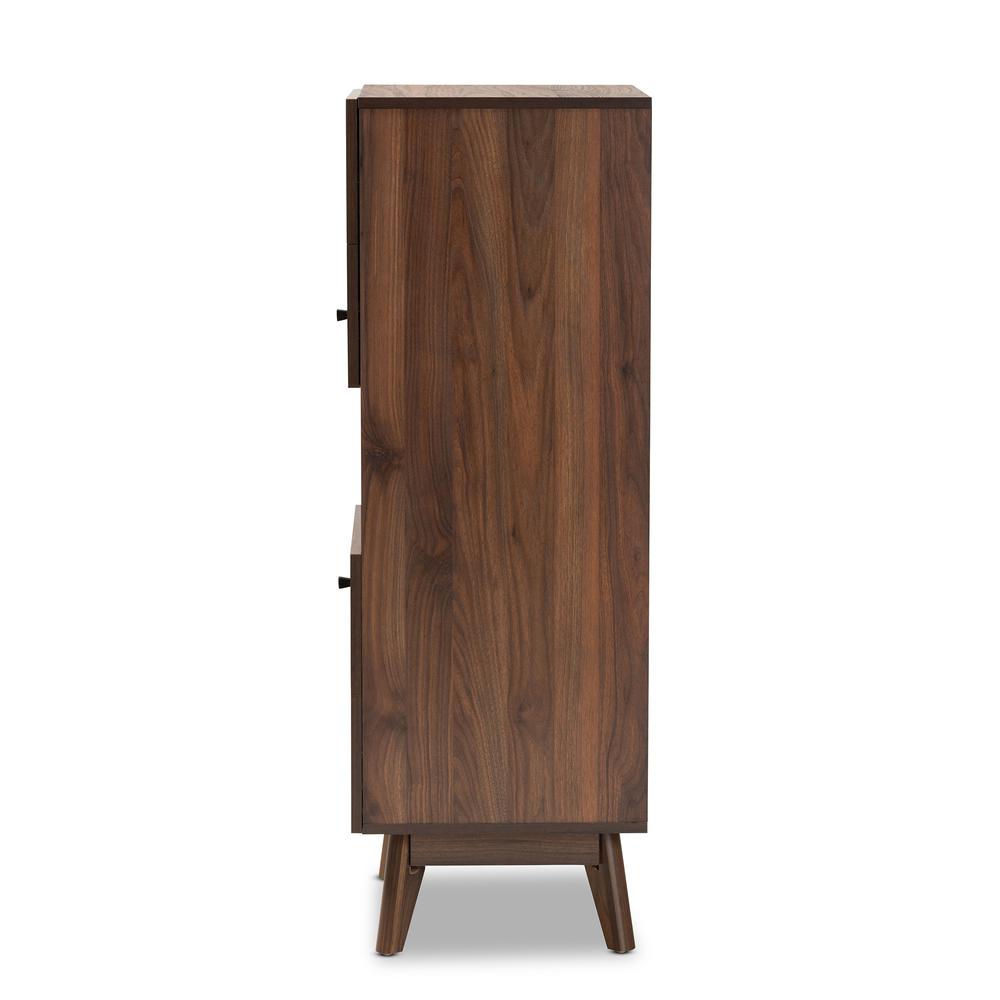 Hartman Mid-Century Modern Walnut Brown Finished Wood Storage Cabinet. Picture 14
