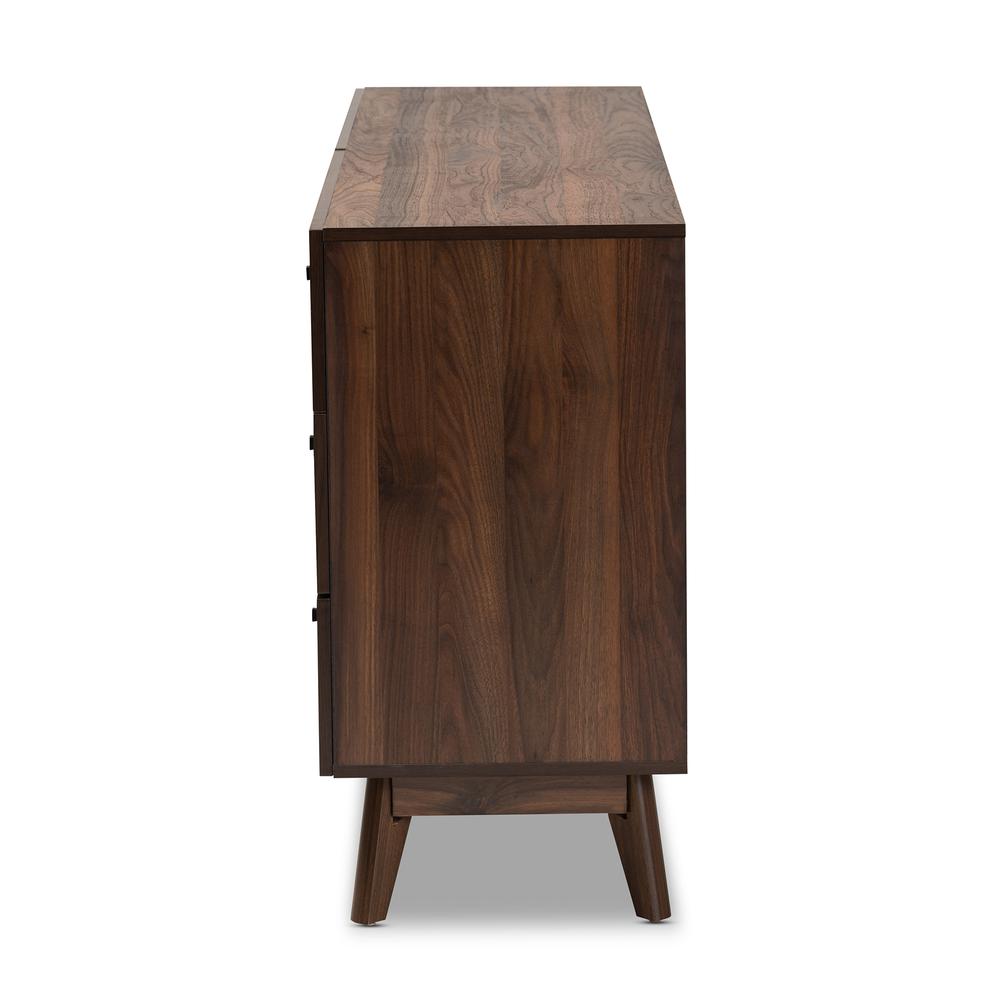 Hartman Mid-Century Modern Walnut Brown Finished Wood 6-Drawer Dresser. Picture 14