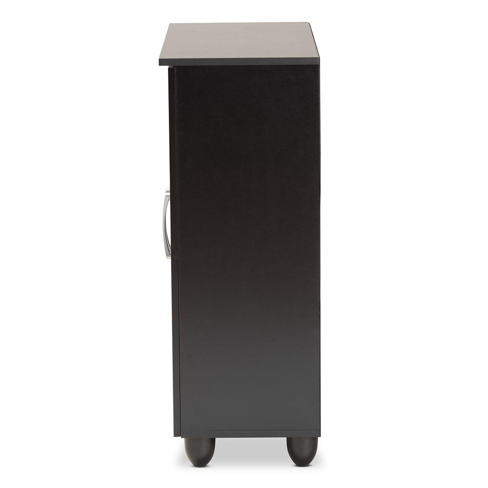 Renley Modern and Contemporary Black Finished Wood 2-Door Shoe Storage Cabinet. Picture 15