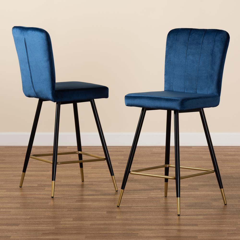 Gold Finished Metal 2-Piece Bar Stool Set. Picture 15