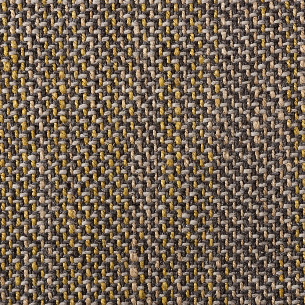 Nurten Modern and Contemporary Yellow and Grey Handwoven Hemp Blend Area Rug. Picture 6