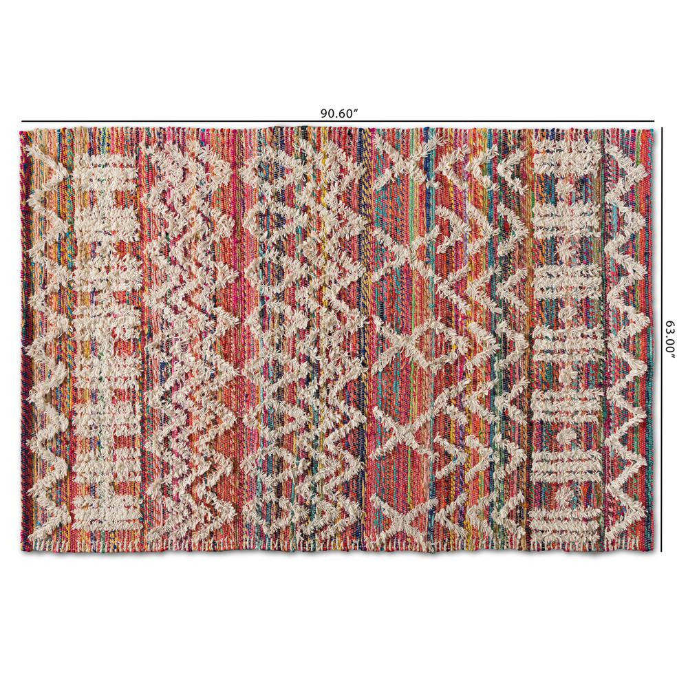 Graydon Modern and Contemporary Multi-Colored Handwoven Fabric Blend Area Rug. Picture 8