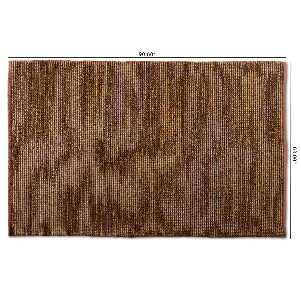 Zaguri Modern and Contemporary Natural Handwoven Leather Blend Area Rug. Picture 8