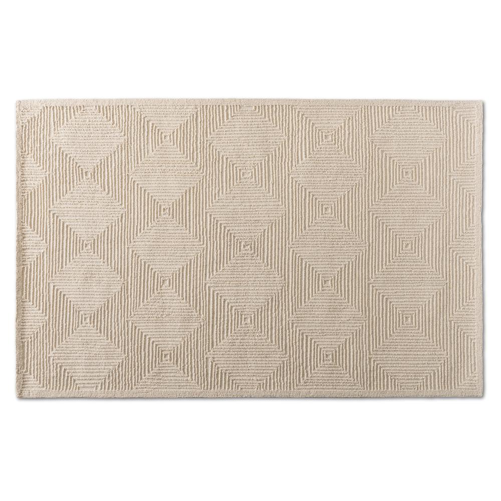 Baxton Studio Sovanna Modern and Contemporary Ivory Hand-Tufted Wool Area Rug. Picture 5