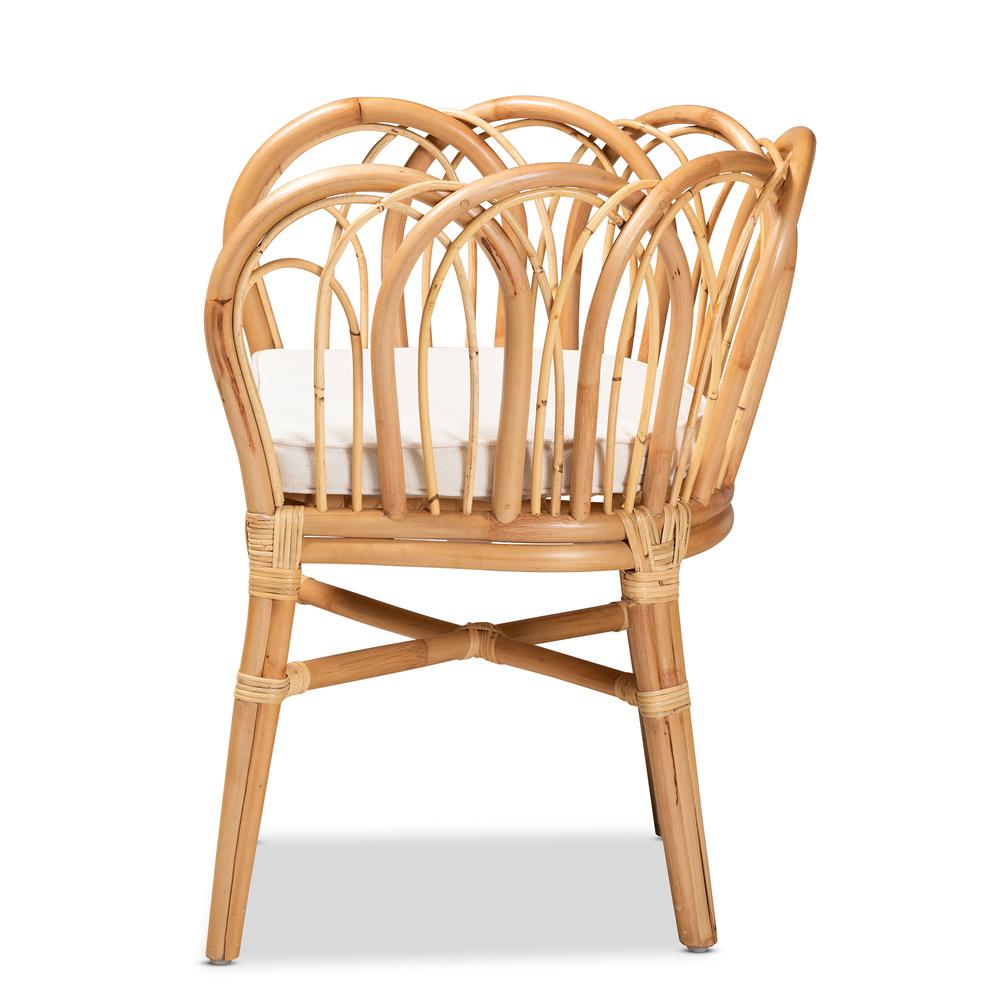 bali & pari Melody Modern and Contemporary Natural Finished Rattan Dining Chair. Picture 11