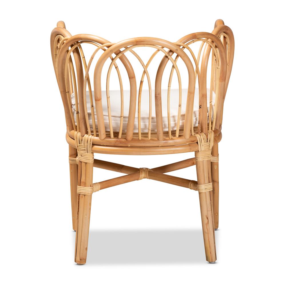 bali & pari Melody Modern and Contemporary Natural Finished Rattan Dining Chair. Picture 12