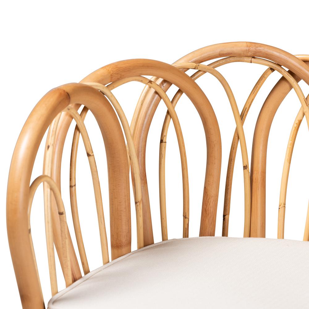 bali & pari Melody Modern and Contemporary Natural Finished Rattan Dining Chair. Picture 13