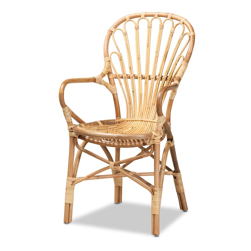 Natural Finished Rattan Dining Chair. Picture 11