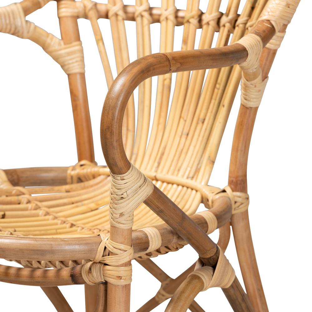 Natural Finished Rattan Dining Chair. Picture 16